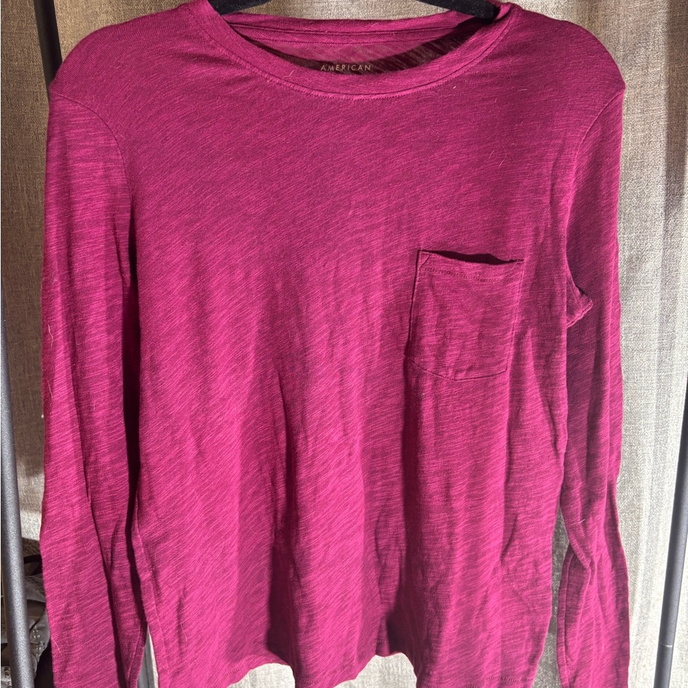 American Eagle Outfitters Deep Pink Shirt